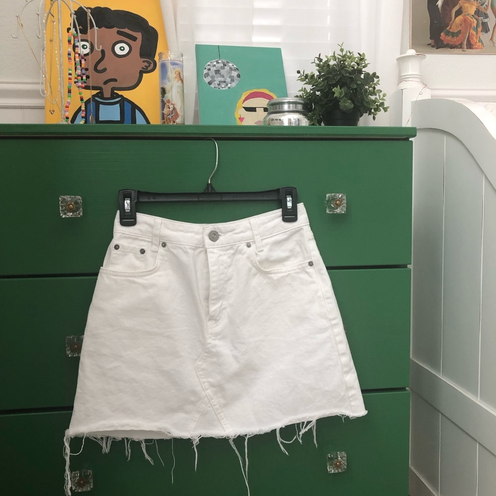 URBAN OUTFITTERS white jean skirt